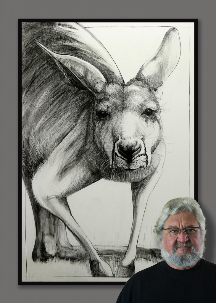 Drawing of Kangaroo 27 by Michael Chorney Ⓒ